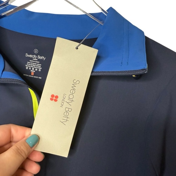 NEW Sweaty Betty Zero Gravity Run Navy Half Zip
Popover Performance Sz S - Picture 4 of 10
